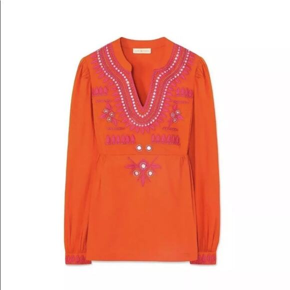 Tory Burch Tangerine Claudia Tunic - Picture 3 of 7
